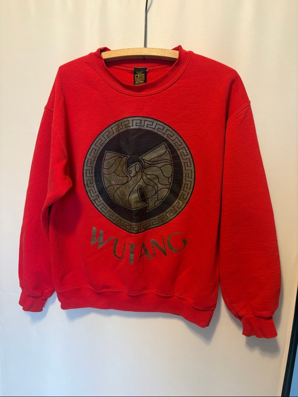 WU-TANG Red Graphic Crewneck Sweatshirt